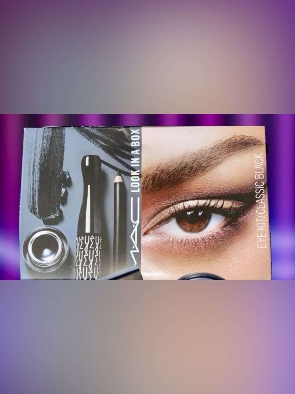 NEW MAC Look In A Box 3pc Eye Makeup Kit ~Classic Black~ Eyeliners & Mascara